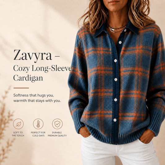 Zavyra – Cozy Long-Sleeve Cardigan