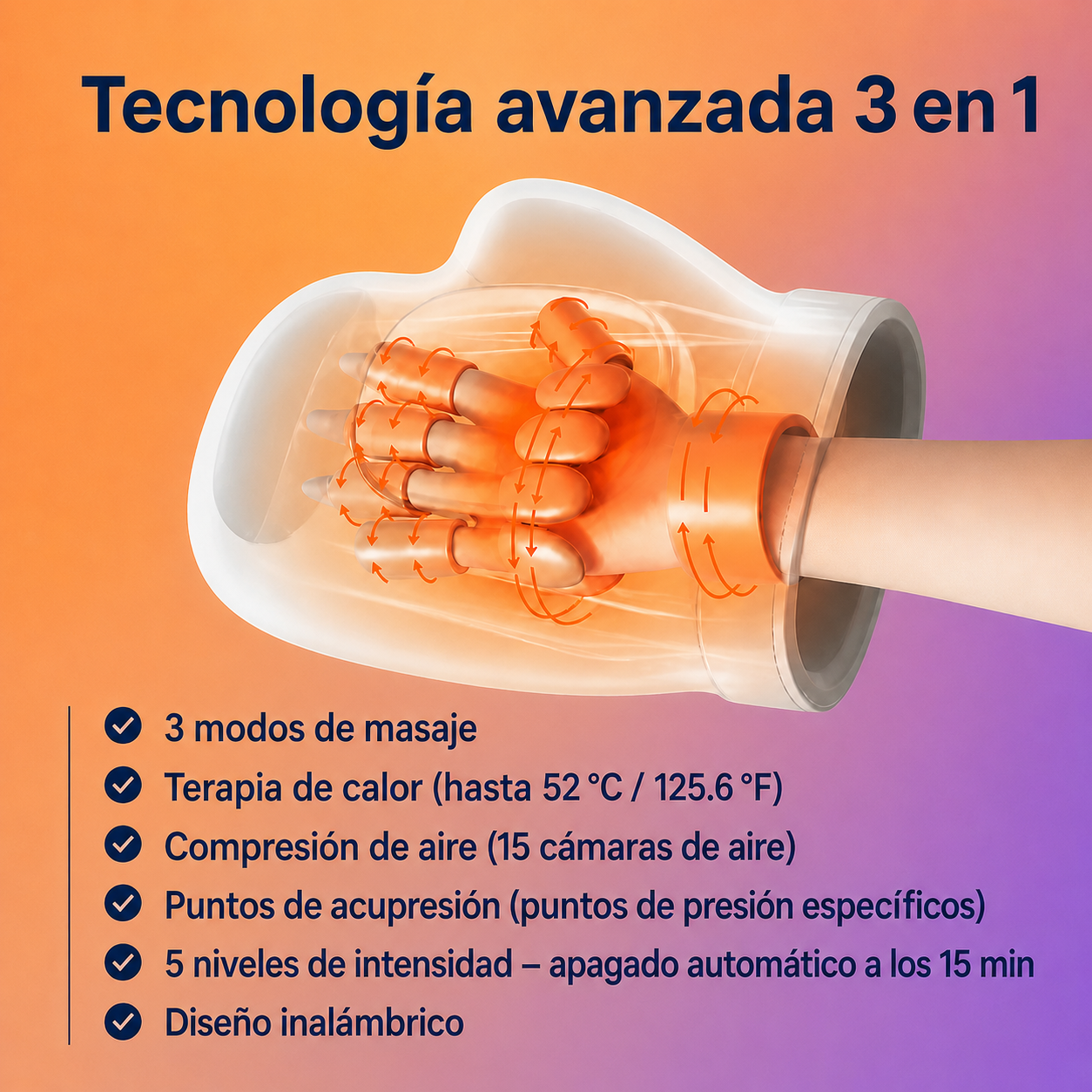 Masajeador Inteligente de Manos 3 en 1™ – Alivio para el entumecimiento, la rigidez y el dolor de manos